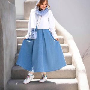 کت دامن زنانه مدل ساره - تنسل و پوپلین، شیک و راحت