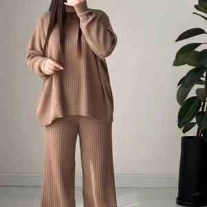 ست بلوز شلوار زنانه بافت آریا فری سایز مدل01