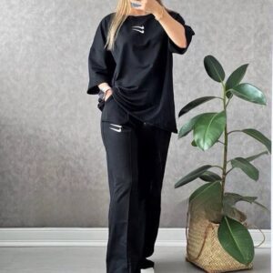 ست ورزشی زنانه ست NIKE بلوز و شلوار ورزشی دورس بهاره ست راحتی لباس ورزشی زنانه ست تمرینی لباس ورزشی شلوار دمپا بلوز ورزشی