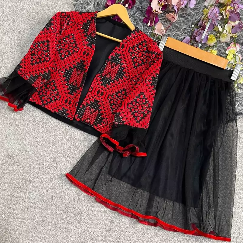 ست دخترانه یلدایی – جنس تافته و تور – شیک و جذاب - Image 5